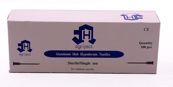 Agriject Aluminum Hub Needles (Pack of 100)