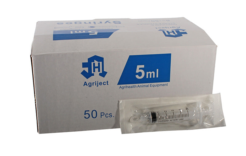 Agriject Disposable Syringe 5ml (50 Pack)