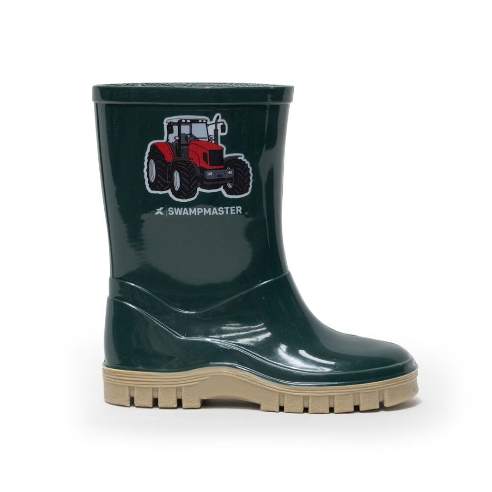 Swampmaster Junior Tractor Wellington Boot Green/Beige SWP3330