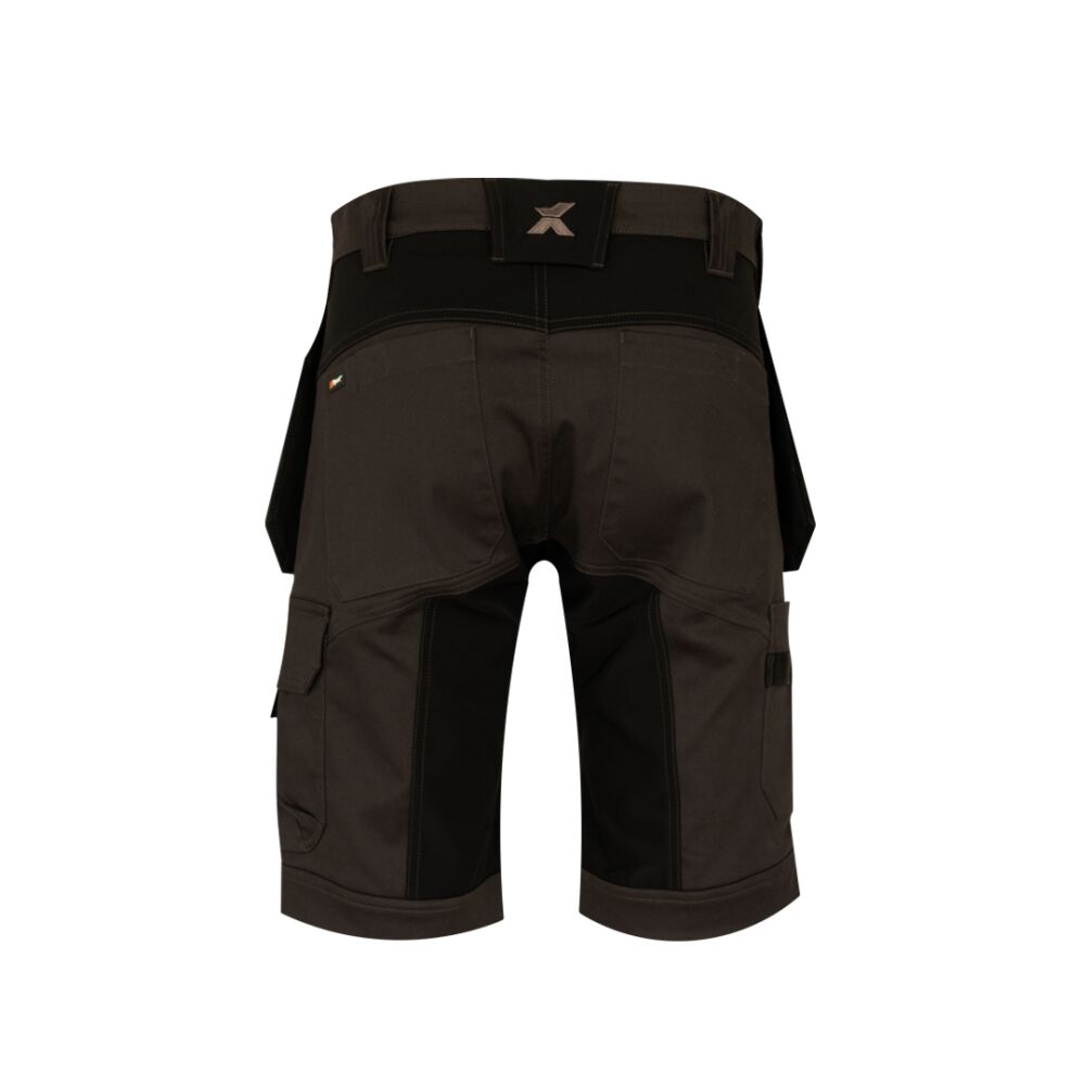 Xpert Pro Stretch+ Holster Pocket Work Shorts Grey/Black