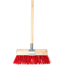 Yard Brush Red Heavy Duty With Clamp