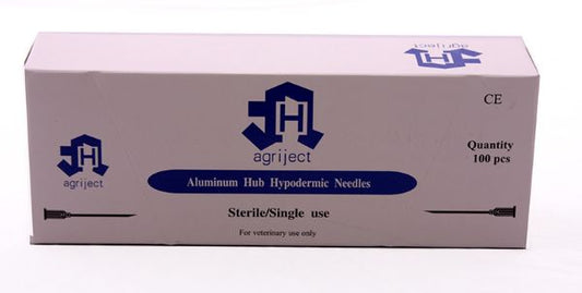 Agriject Aluminum Hub Needles (Pack of 100)