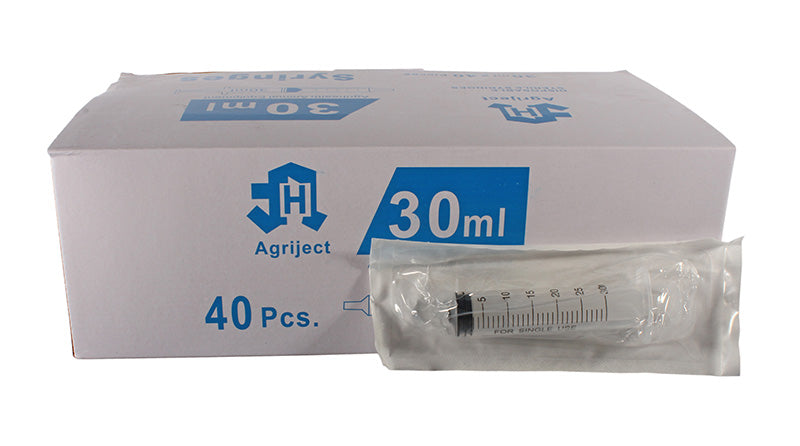 Agriject Disposable Syringe 30ml (40 Pack)