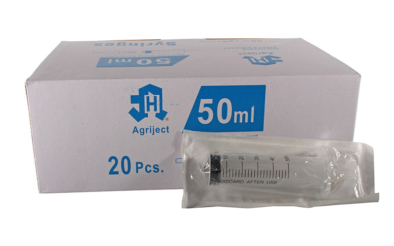 Agriject Disposable Syringe 50ml (20 Pack)