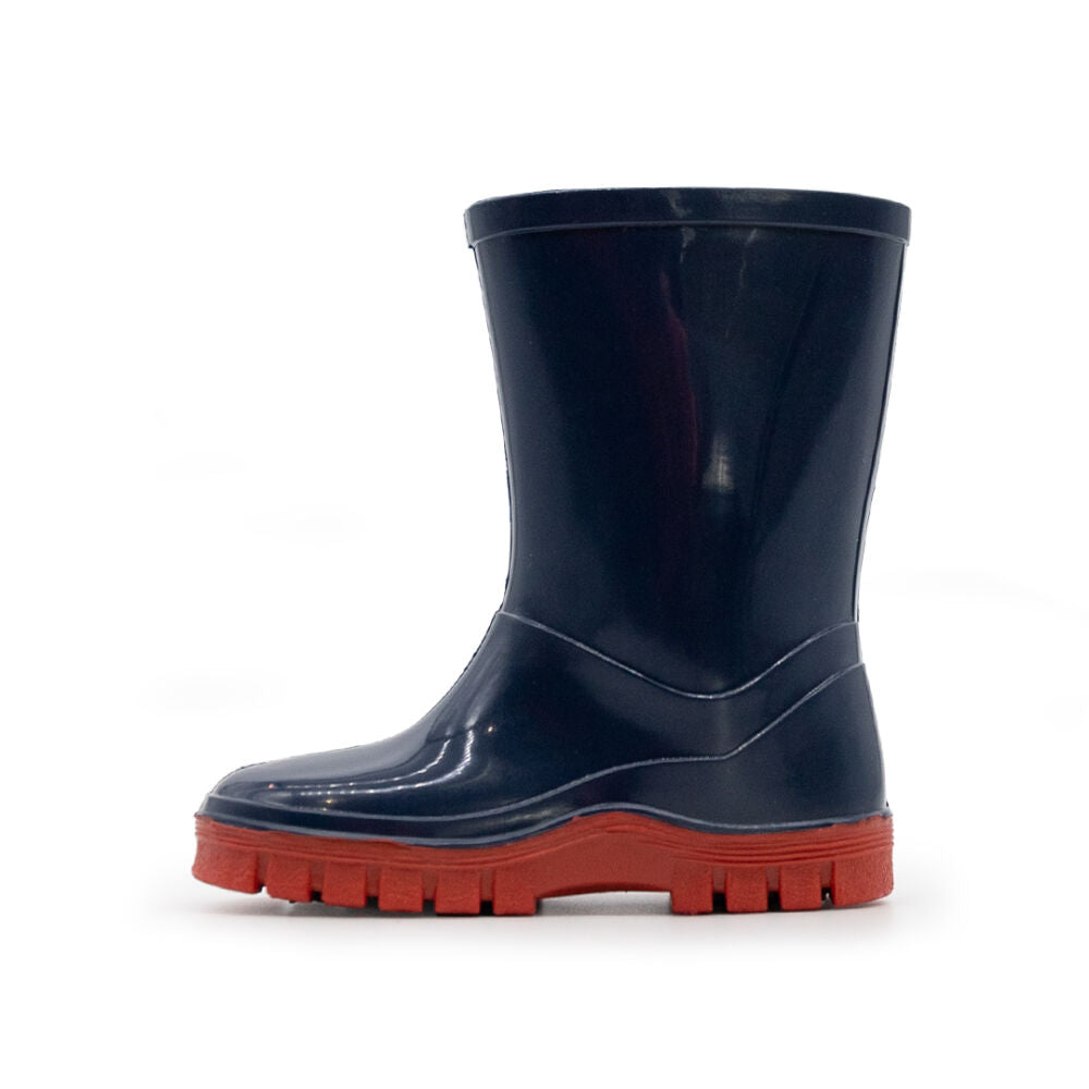 Swampmaster Junior Tractor Wellington Boot Navy/Red