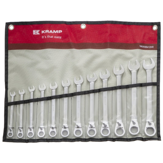 KRAMP Ratchet Combination Wrench Set 12pcs