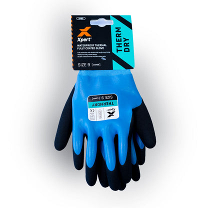 Xpert Core Thermdry Waterproof Thermal Fully Coated Glove Blue/Black