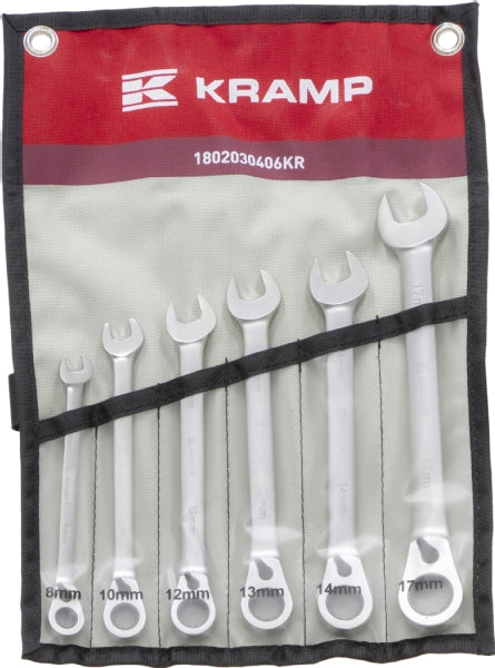 KRAMP Ratchet Combination Wrench Set 6pcs